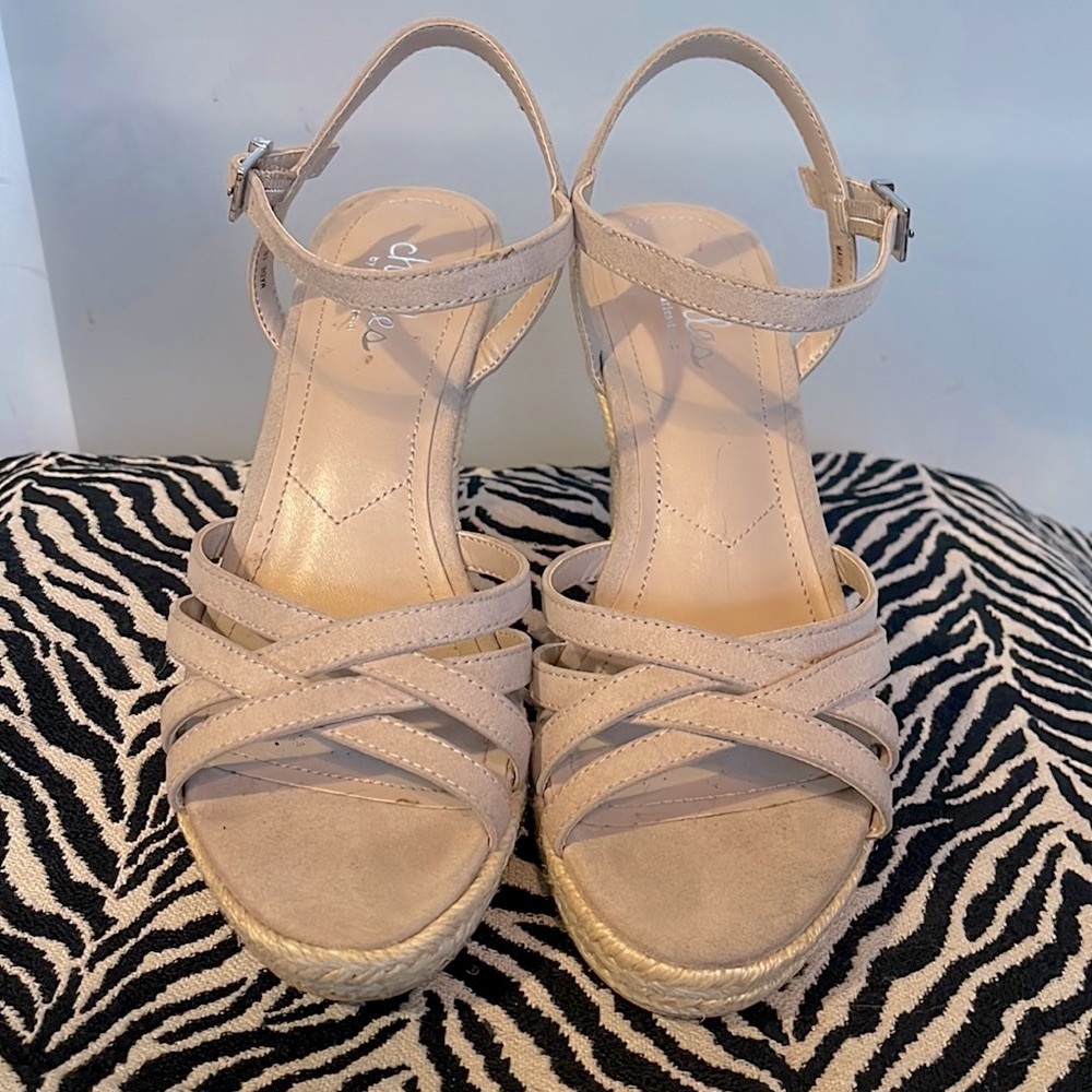 Charles by CHARLES DAVID “Lorne” Strappy Wedge Espadrilles - Size 6